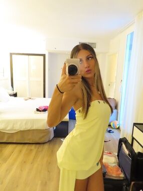 Tiger Mist yellow tube top dress
